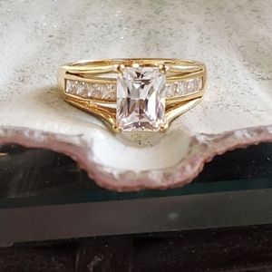 14k Diamonique Wedding Ring new